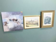 After Alan Reed : Princes Street Gardens, Edinburgh, reproduction in colours, numbered 214/850,