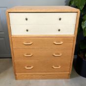 A G Plan teak five drawer chest designed by E.