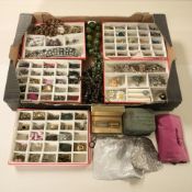 Assorted costume jewellery, bead necklaces, paste items, earrings,