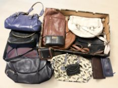 A group of lady's leather handbags, purses, including Radley, Paul Costelloe, etc.