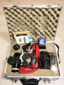 A Canon Al-1 camera outfit in aluminium case including a Miranda 25-300 mm lens and a Centon F=500