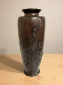 A Japanese Meiji period bronze vase, height 25 cm.