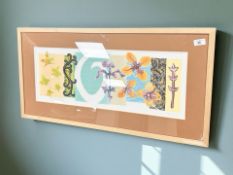 Rebecca Vincent : Creepers, limited number colour print, numbered 1 of 1, 65 cm x 25 cm,