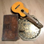 A vintage leather luggage case,