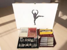 A Pirelli calendar 1988, together with a group of boxed stainless steel and EPNS cutlery.