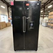 A Hoover American style double door fridge freezer, with water dispenser,