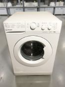 An Indesit 9kg washing machine.