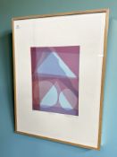 Biddy Bunzl : Blue horizon, limited edition colour print, signed in pencil, 56 cm x 77 cm.