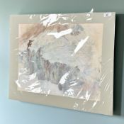 Peter Rush : Up the mountain, watercolour and black ink, 53 cm x 43 cm.