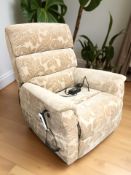 A Care Co electric riser recliner armchair, with lead and instructions.