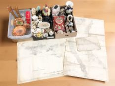 Assorted ceramics, carnival glass dishes, oriental vases and figures,