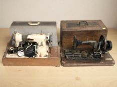 A Frister Rossmann sewing machine and a further Diplomat electric sewing machine.