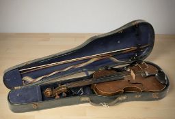 A 20th century violin with two piece 13