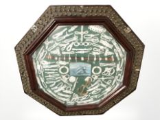 A hexagonal montage of nautical knots, diameter 80 cm.