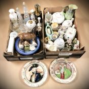 Assorted ceramics, teapots, Beswick brown gloss shire horse, glass wares,