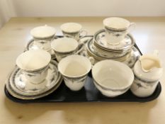 Twenty one pieces of Minton Grasmere tea china.