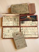 A vintage mahjong set.