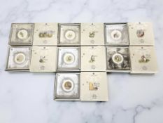 The Royal Mint : A Collection of seven Disney Classic Pooh 50 Pence Silver Proof Coins - Owl, Tiger,