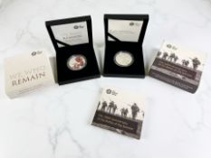 The Royal Mint : Two £5 Silver Proof Coins - The 100'th Anniversary of The Battle of The Somme,