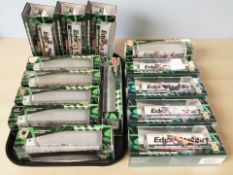 A group of Oxford 1:76 scale Eddie Stobart die cast haulage vehicles.