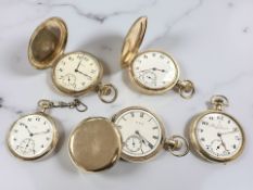 A Waltham gold-plated full hunter pocket watch, movement numbered 24,131,727,