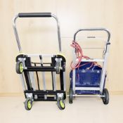 Two folding sack barrow/trollies