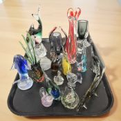 Italian studio glass animal ornaments, vases, paperweights, decorative glass wares,