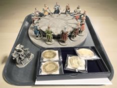 A resin ornament of the knight's of the round table,