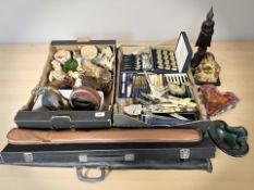 Assorted canteens of EPNS and stainless steel cutlery, further loose cutlery,