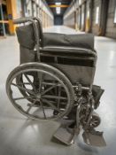 A folding wheelchair