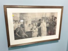 A 19th century monochrome print titled 'Diana or Christ?', 82 cm x 46 cm.