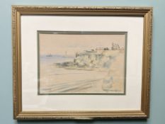 T Hoult : Tynemouth, pencil and watercolour, 17 cm x 24 cm.