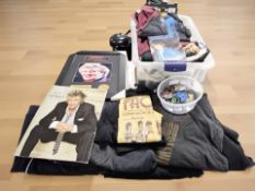 A group of Rod Stewart collectibles and music related t/shirts (2 boxes)