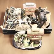 A group of gypsy caravan figures and groups.