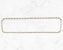 A belcher link chain, stamped 375, length 45cm CONDITION REPORT: 4.