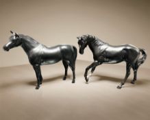Two Royal Doulton horses, height 18 cm.