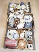 A large quantity of ceramics, teapots, blue and white items, collector's plates,