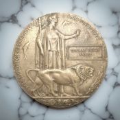 A World War I bronze death penny,