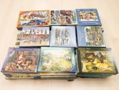 A large quantity of puzzles and jigsaws,