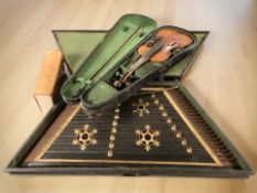 A late 19th century violin with two-piece 14