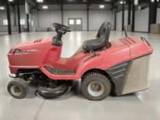 A Honda V-twin 2114 ride-on lawn mower with key CONDITION REPORT: This has not been