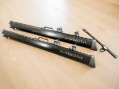 An Ultimate Support System two-tier synth stand,