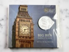 The Royal Mint : UK £100 Fine Silver Coin - Big Ben, 2015, 62.