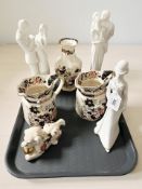 Two Masons Mandarin jugs, a further vase, a Masons Mandalay foo dog,