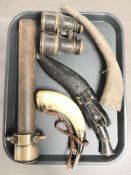 A kukri knife in sheath, together with a No.