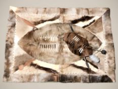 An African hide throw,