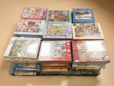 A large quantity of puzzles and jigsaws,