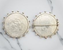 A George III crown 1813 mounted as a brooch