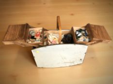 An Art Deco frameless bevelled mirror, width 65 cm,