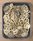 A large quantity of horse brasses.